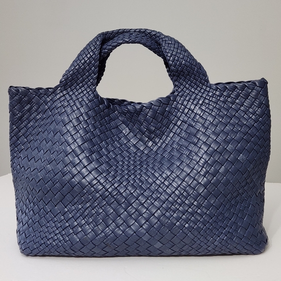GHIBLI Handbags - GHIBLI HAND WOVEN ITALIAN LEATHER GRAB BAG TOTE SATCHEL